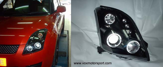 suzuki swift projector lamp black housing