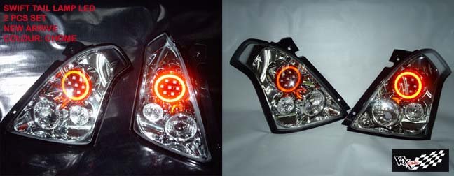 suzuki swift led tail lamp chrome