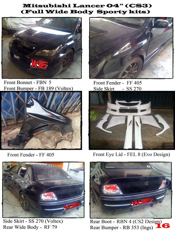 Mitsubishi Lancer CS3 2004 Wide Body Bumperkits Mitsubishi Lancer CS3