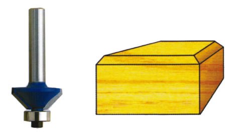 Bevel Trim Bits With Bearing Guide