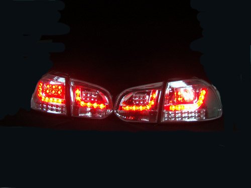 volkswagen golf gti mk6 tail light led type r chrome