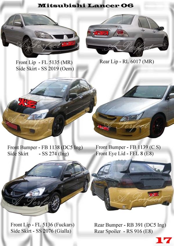 Lancer 06 Mitsubishi Lancer CS3 Johor Bahru JB Malaysia Body Kits, A
