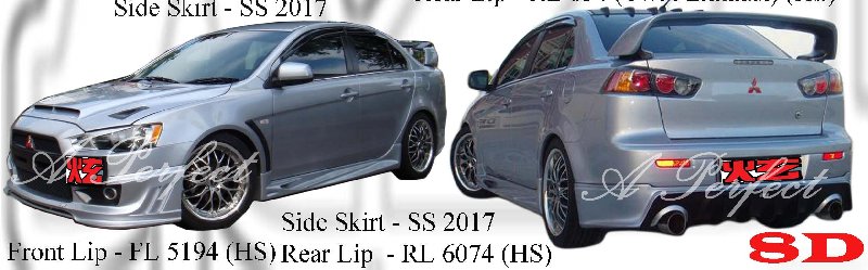 Mitsubishi Lancer EX & GT 08 (HS) Front Lip & Rear Lip