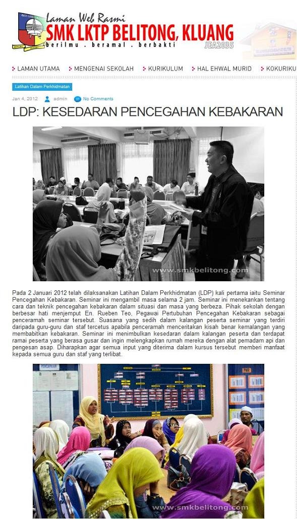 Seminar at SMK LKTP BELITONG, KLUANG Seminar at SMK LKTP BELITONG, KLUANG