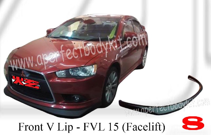 Mitsubishi Lancer EX Facelift Front V Lip 
