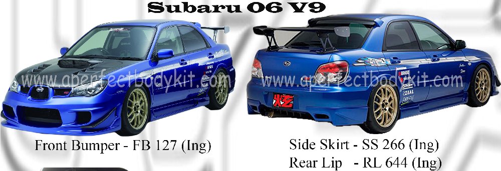 Subaru 06 Version Ing Front Bumper, Side Skirt & Rear Lip