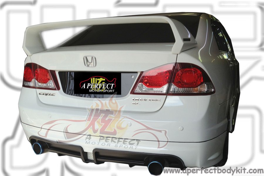 Honda Civic FD 06 Rear Lip & Rear Spoiler 