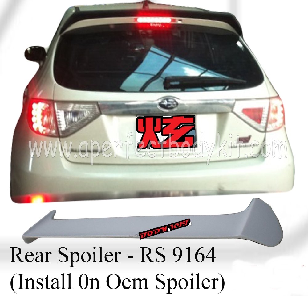 Subaru 08 Version 10 Rear Spoiler Add on Oem Spoiler 