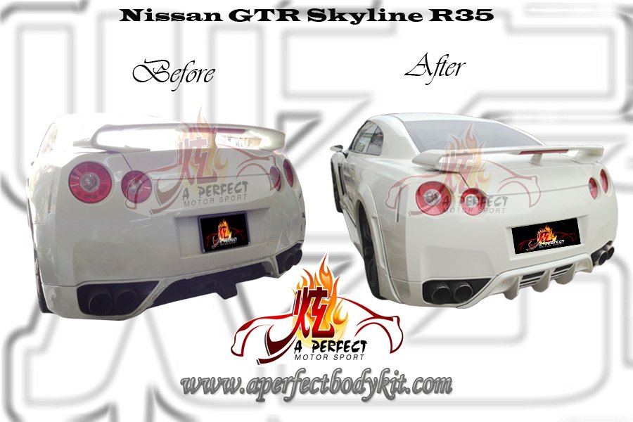 Nissan GTR R35 W Style Rear Diffuser