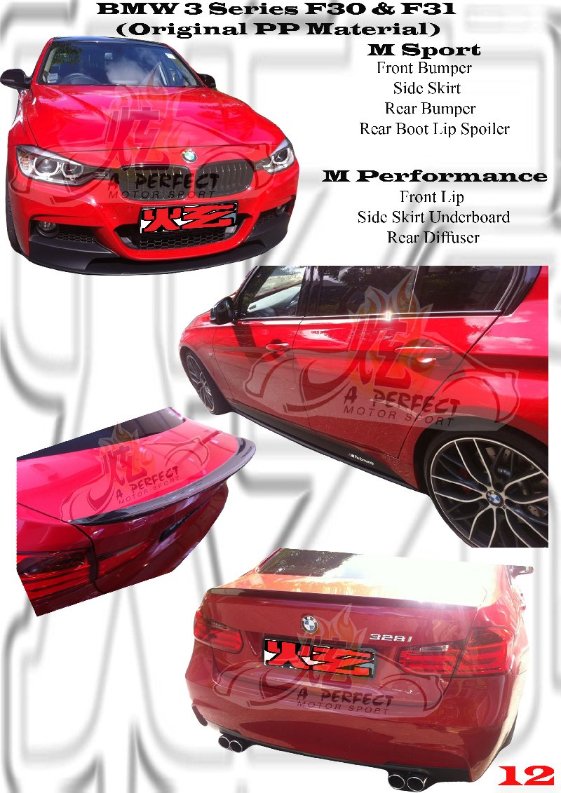 BMW 3 Series F30 & F31 M Sport & M Performance Original Bodykit 