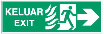 Keluar Exit Sign