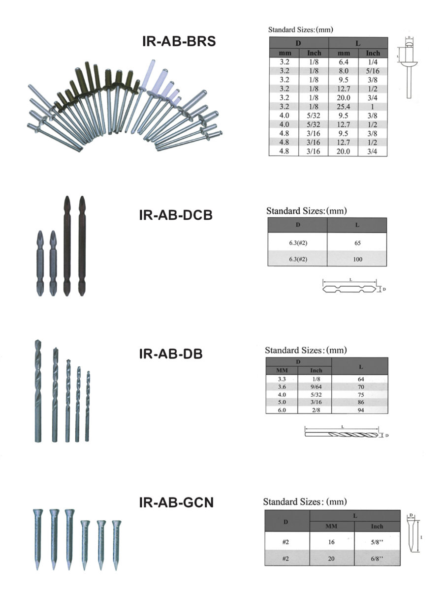 Blind Rivet, Double Cross Screw Bits, Drills & Nails Blind Rivet, Double Cross Screw Bits, Drills & Nails