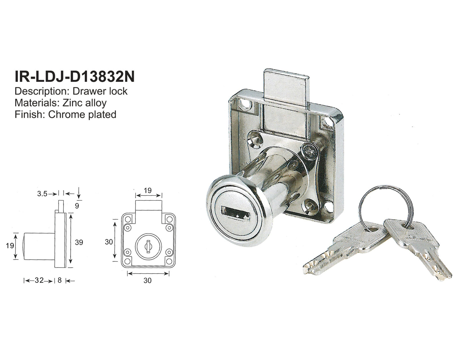Drawer Lock-LDJ-DI3832N