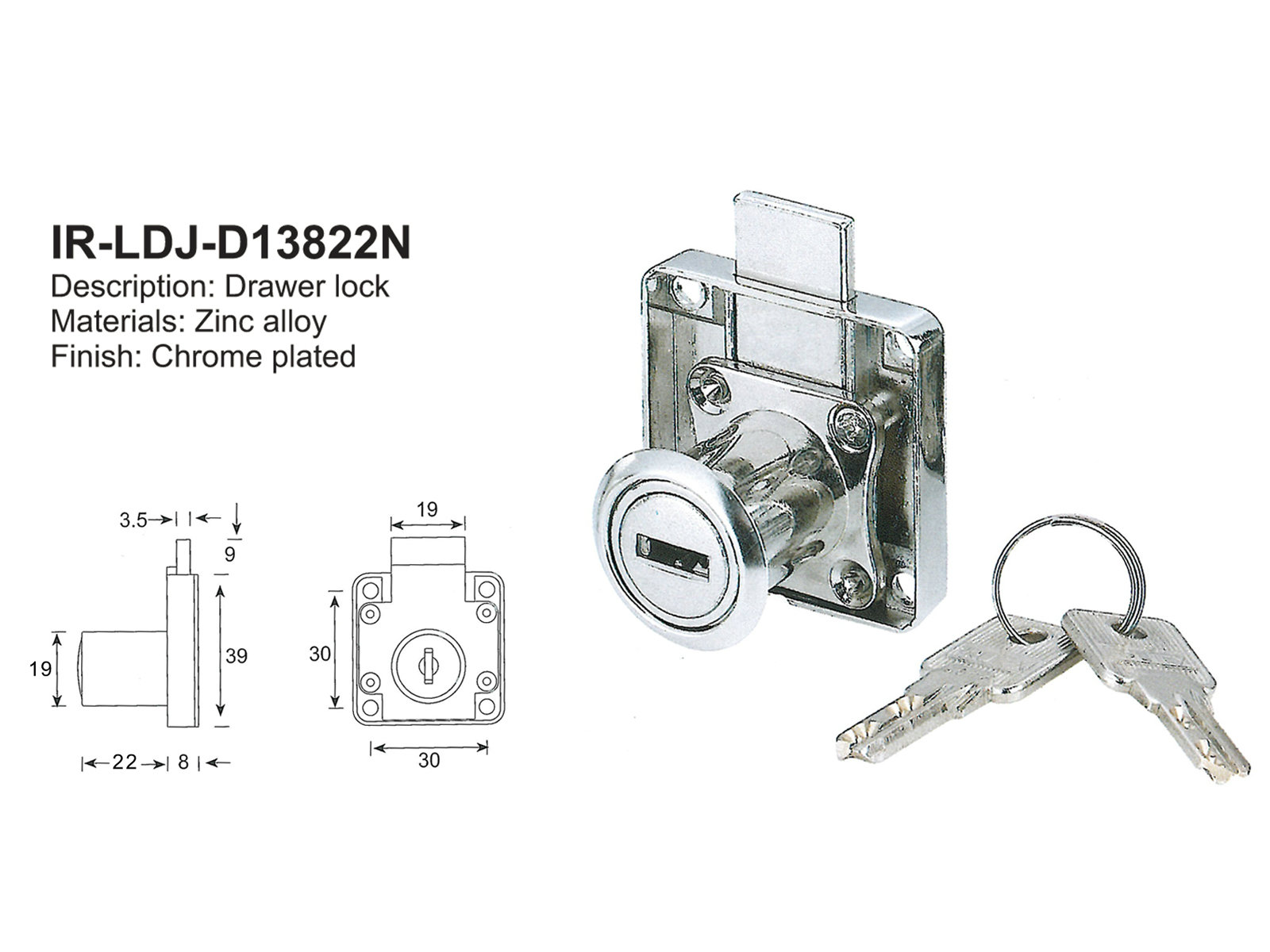 Drawer Lock-LDJ-DI3822N