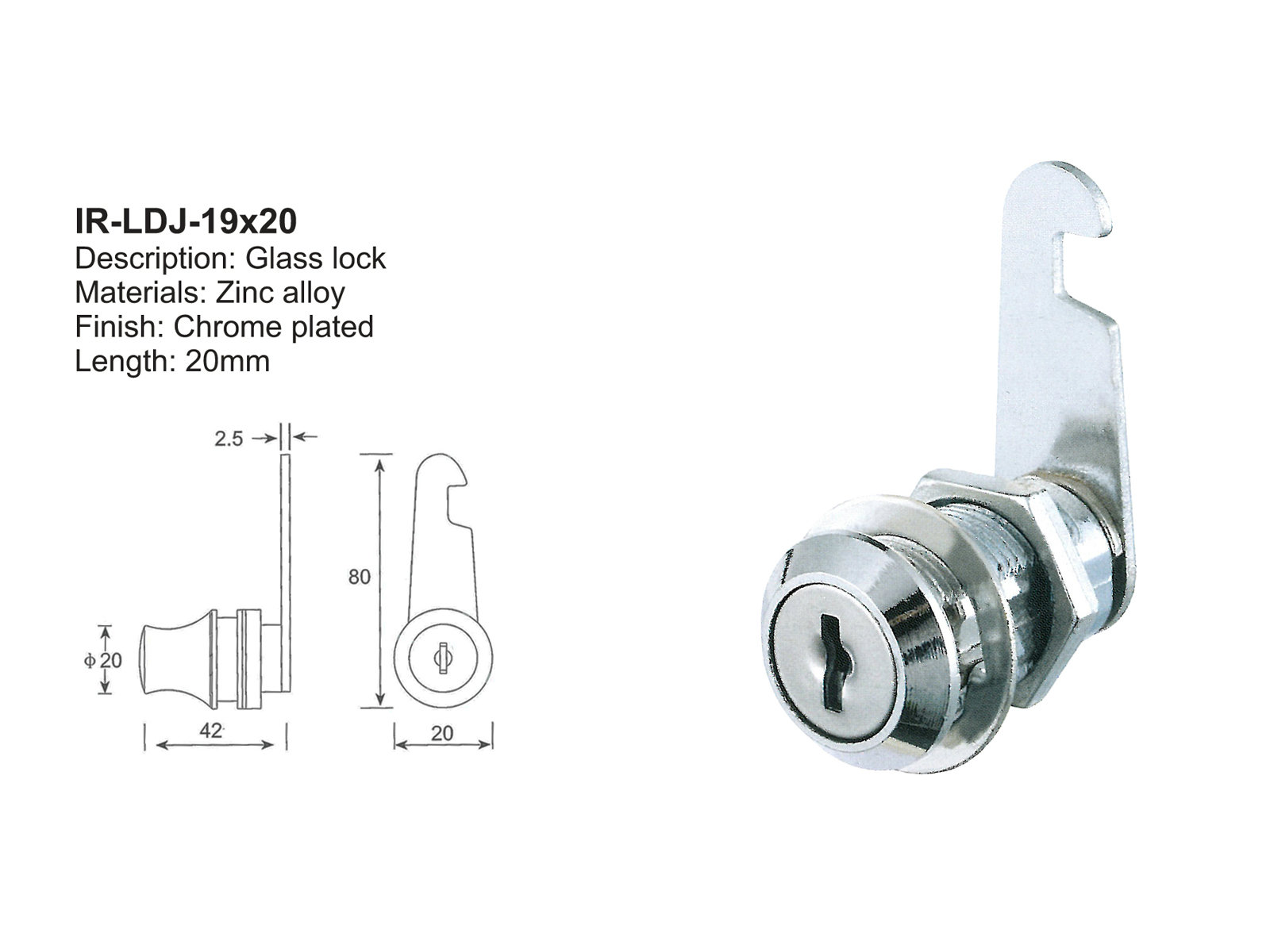 Drawer Lock-LDJ-19X20 Drawer Lock-LDJ-19X20