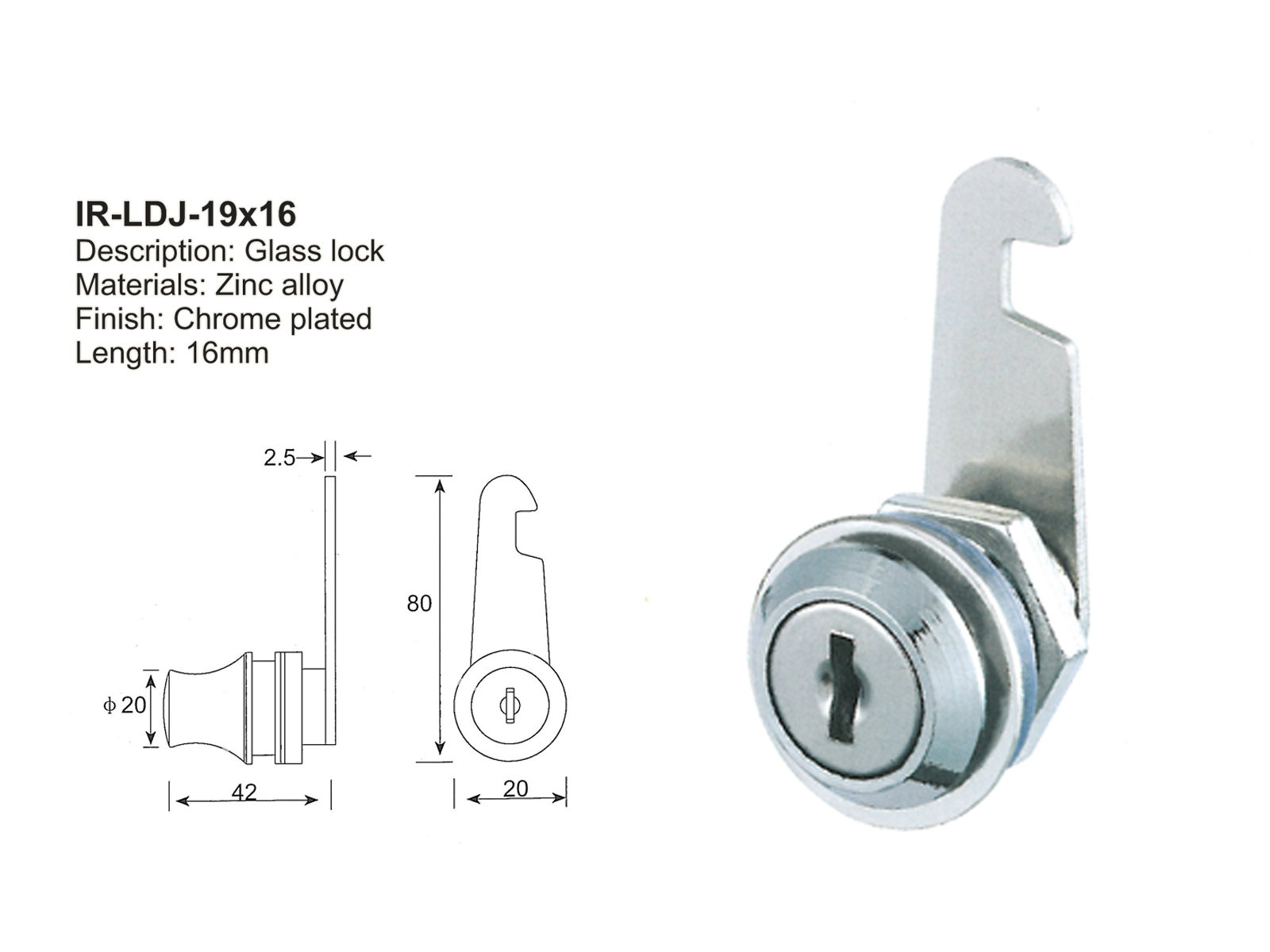 Drawer Lock-LDJ-19X16