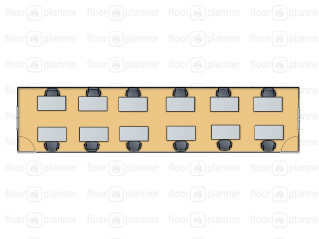 40'x10' standard cabin floor plan