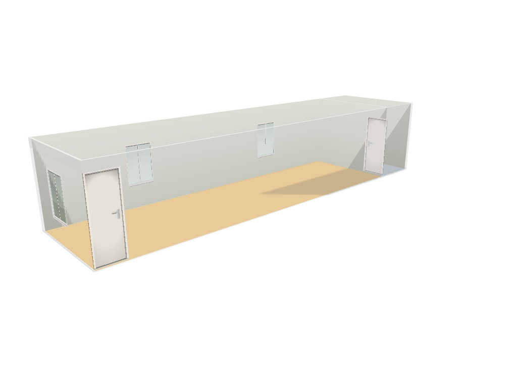 40' x 10' standard cabin with toilet ( front )