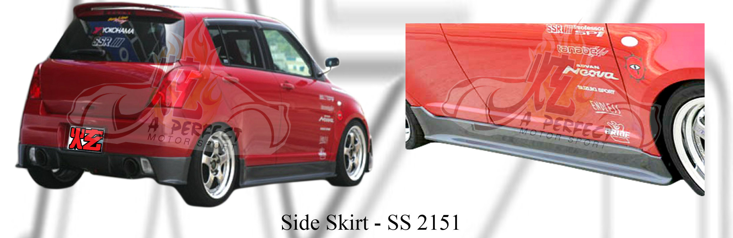 Suzuki Swift SL Style Side Skirt 