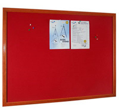 Velvet Notice Board With Wooden Frame