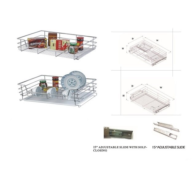 Multi-function Pull Out Basket With Plate