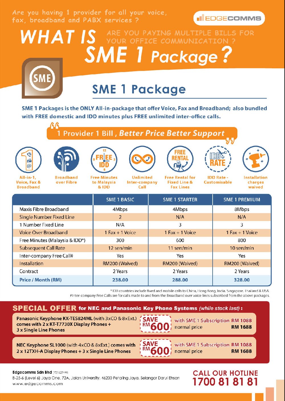 Edgecomms SME 1 Package