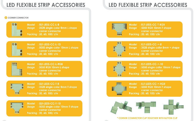 LED FLEXIBLE STRIP ACCESSORIES