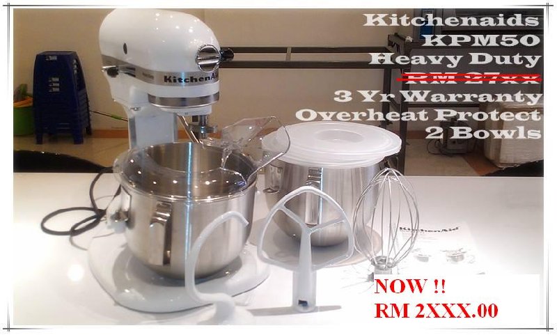 KITCHENAIDS HEAVY DUTY MIXER KPM50 CLEAR STOCK !! KITCHENAIDS HEAVY DUTY MIXER KPM50 CLEAR STOCK !!