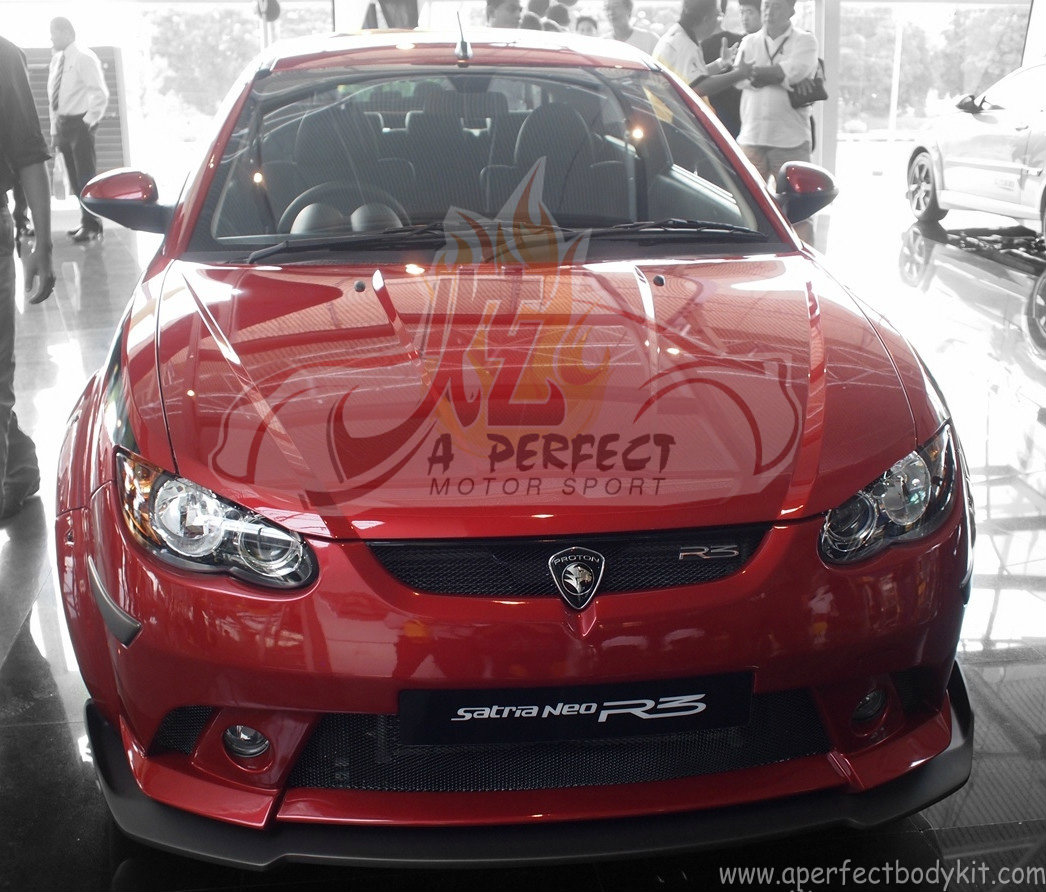 Proton Satria Neo R3 Front V Lip (Carbon Fiber / FRP Materia