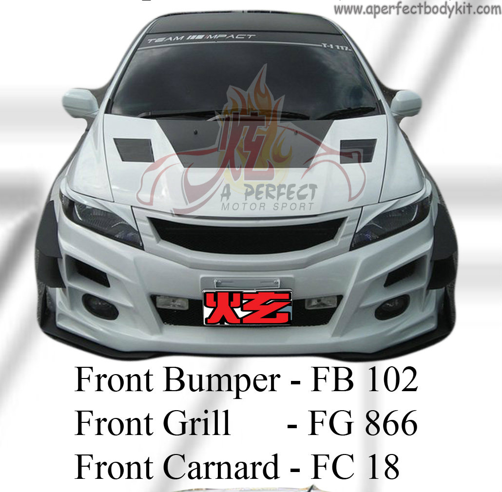 Honda City 2008 Front Bumper, Front Grill & Front Canards