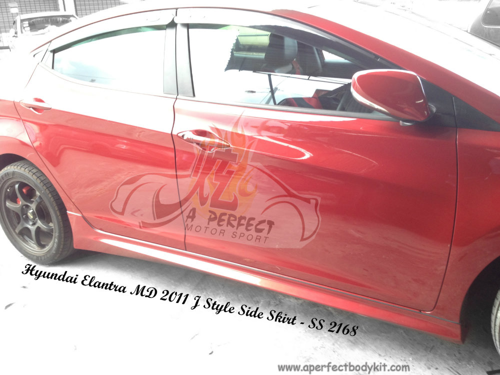 Hyundai Elantra MD 2011 J Style Side Skirt 