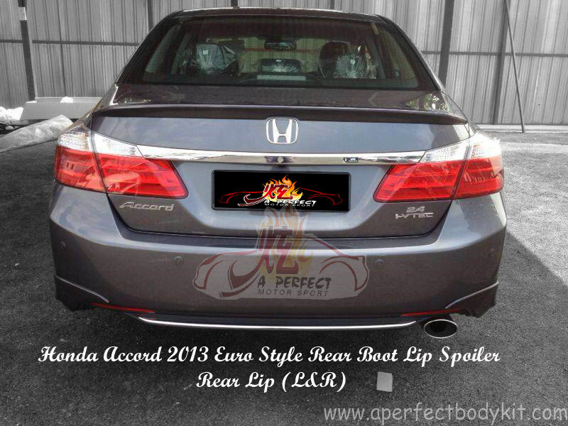 Honda Accord 2013 Euro Style Rear Boot Lip Spoiler & Rear Li