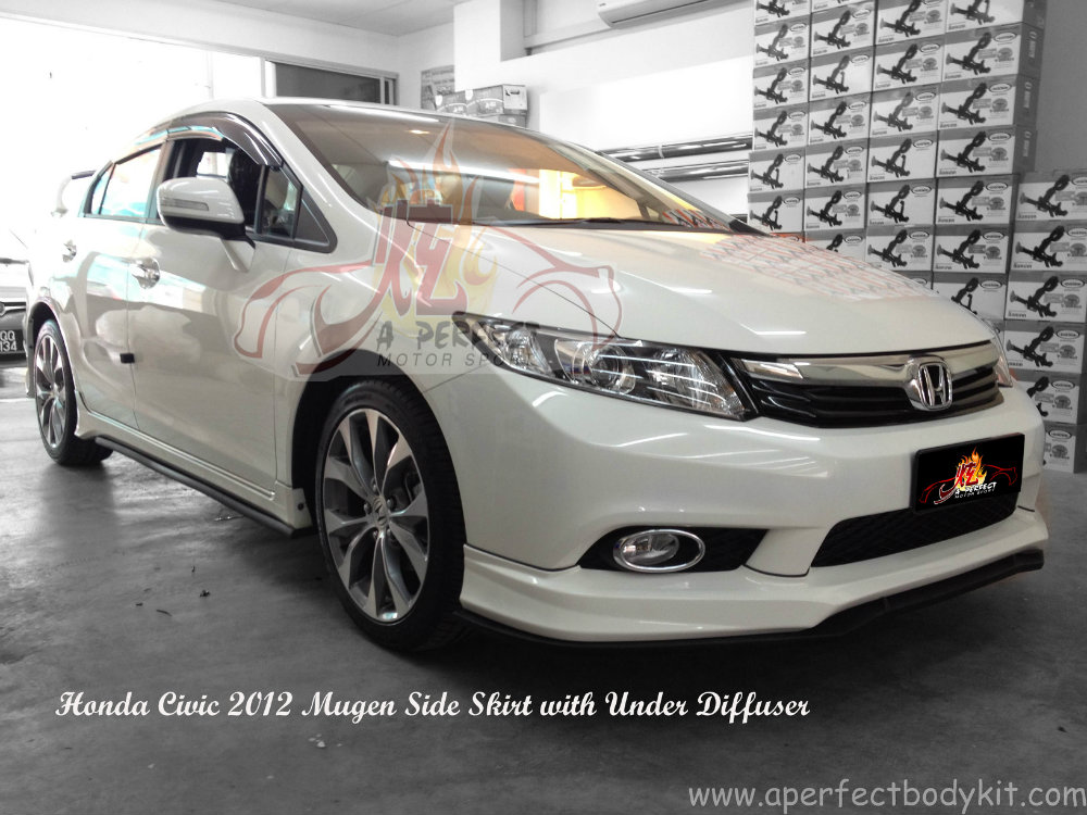 Honda Civic 2012 Mugen Side Skirt with Diffuser 