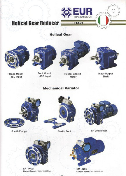 EUR Helical Gear Reducer, Mechanical Variotor