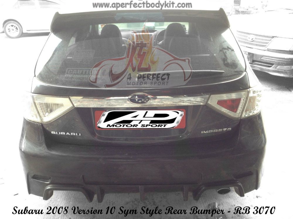 Subaru 2008 Version 10 Sym Style Rear Bumper 