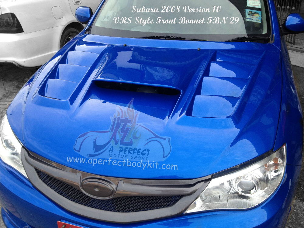 Subaru 2008 Version 10 VRS Style Front Bonnet (Carbon Fibre 