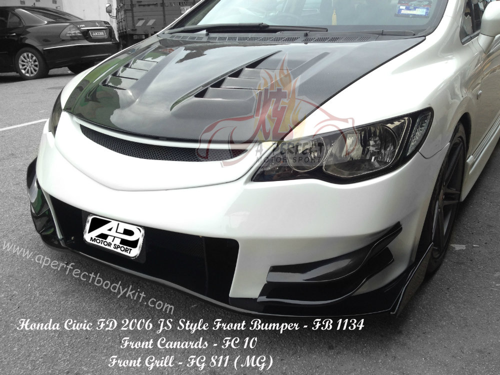 Honda Civic FD 2006 JS Style Front Bumper, Front Grill &