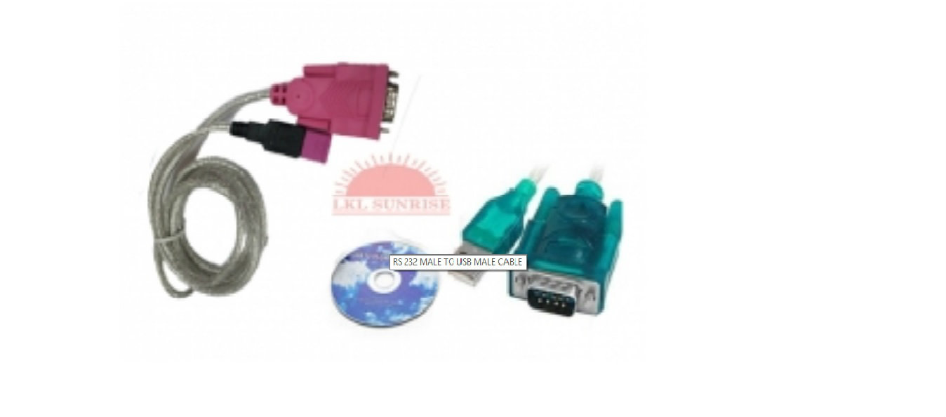 RS 232 MALE TO USB MALE CABLE