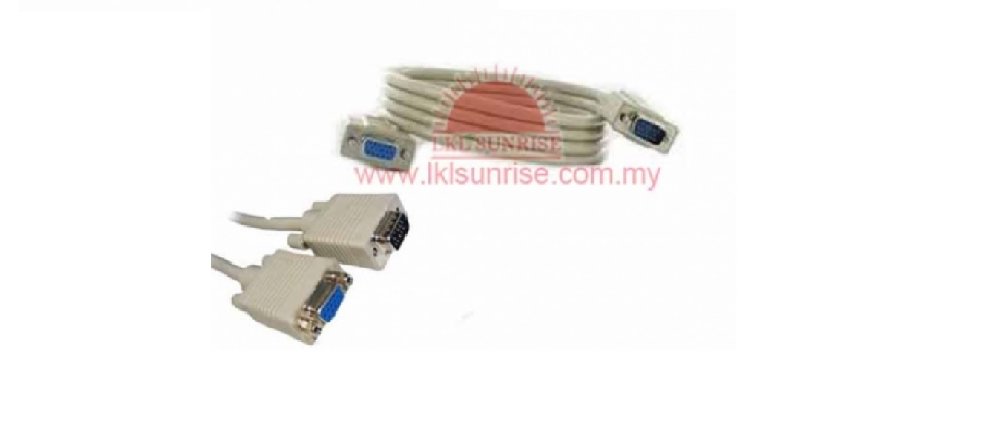 VGA/DB15 FEMALE TO MALE COMPUTER CABLE