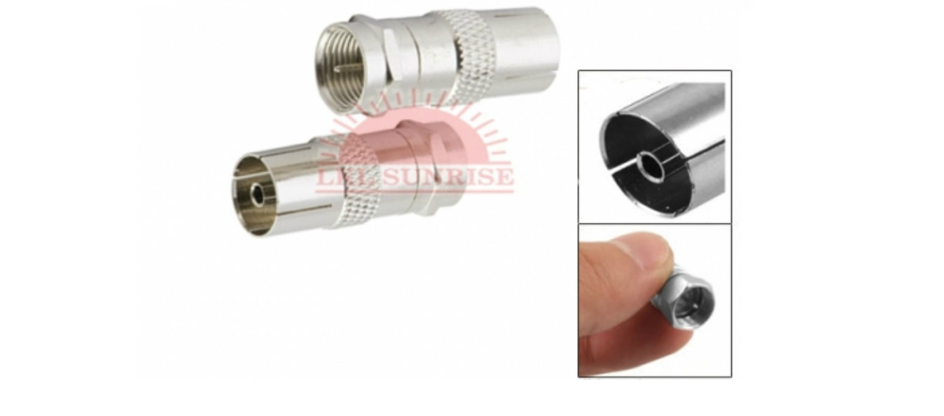 F MALE TO PAL FEMALE ANTENNA AERIAL RF COXIAL CONNECTOR