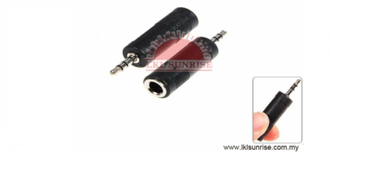 3.5MM STEREO TO 6.35MM STEREO ADAPTER CONNECTOR