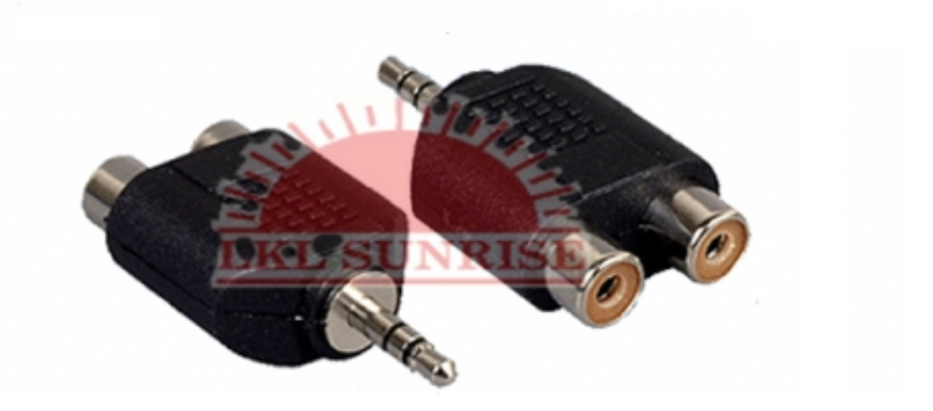 3.5MM STEREO PLUG TO 2 X RCA JACK ADAPTOR