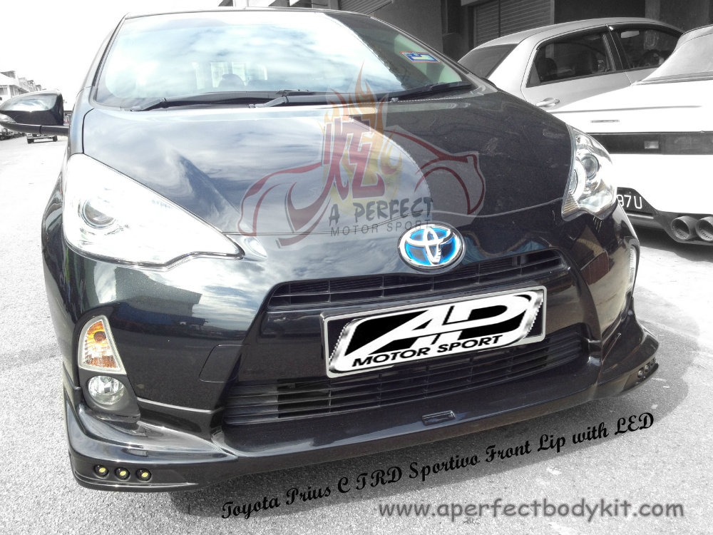 Toyota Prius C TRD Sportivo Front Lip with LED 