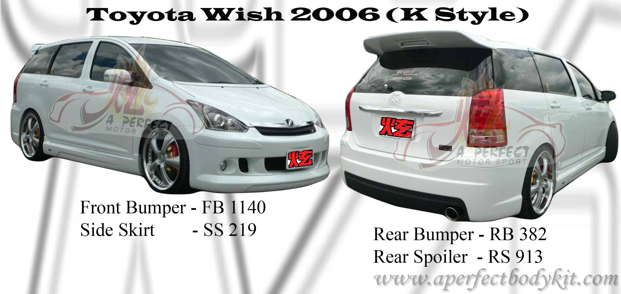 Toyota Wish 2006 K Style Bumperkit 