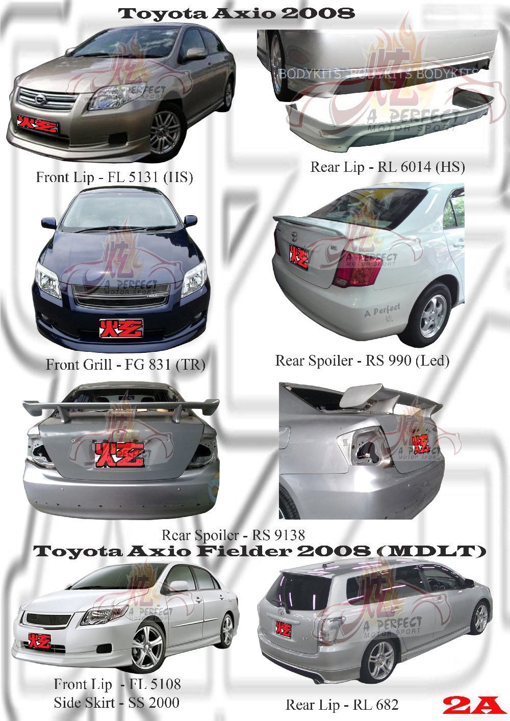 Toyota Axio & Fielder 2008 Bodykits 