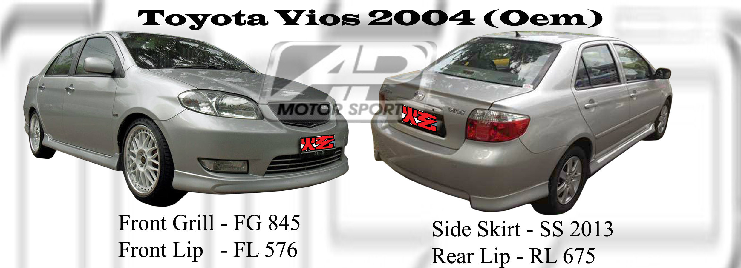 Toyota Vios 2004 Oem Bodykits 