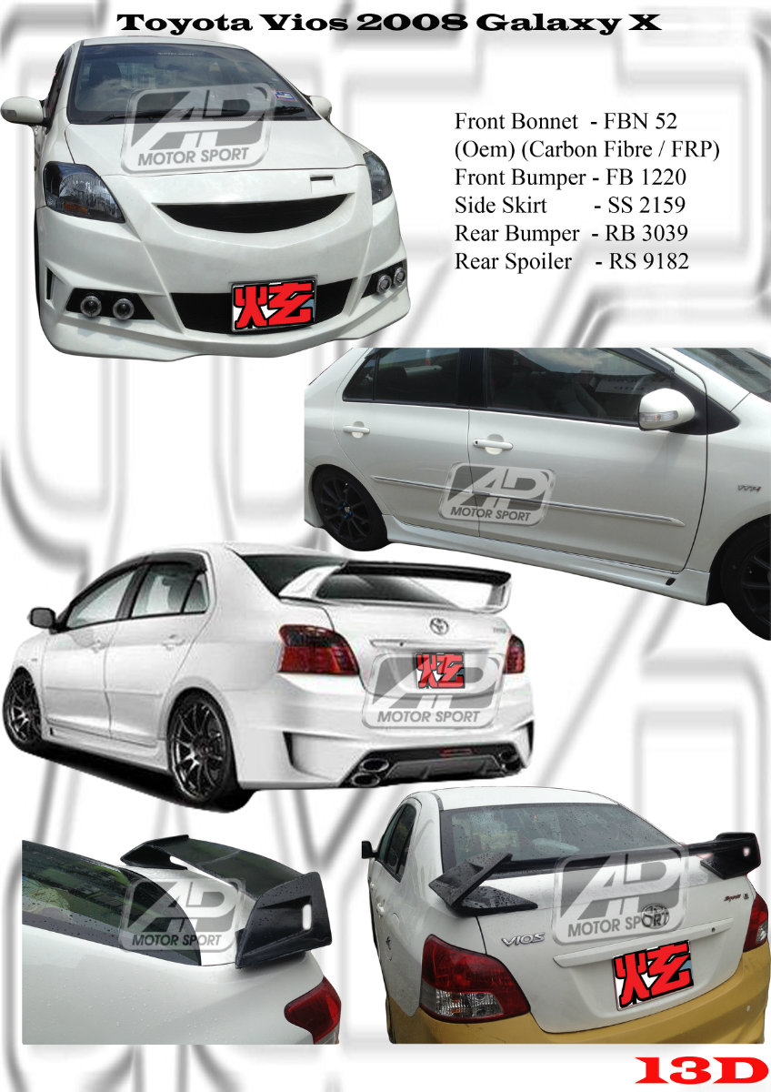 Toyota Vios 2008 Bodykits 