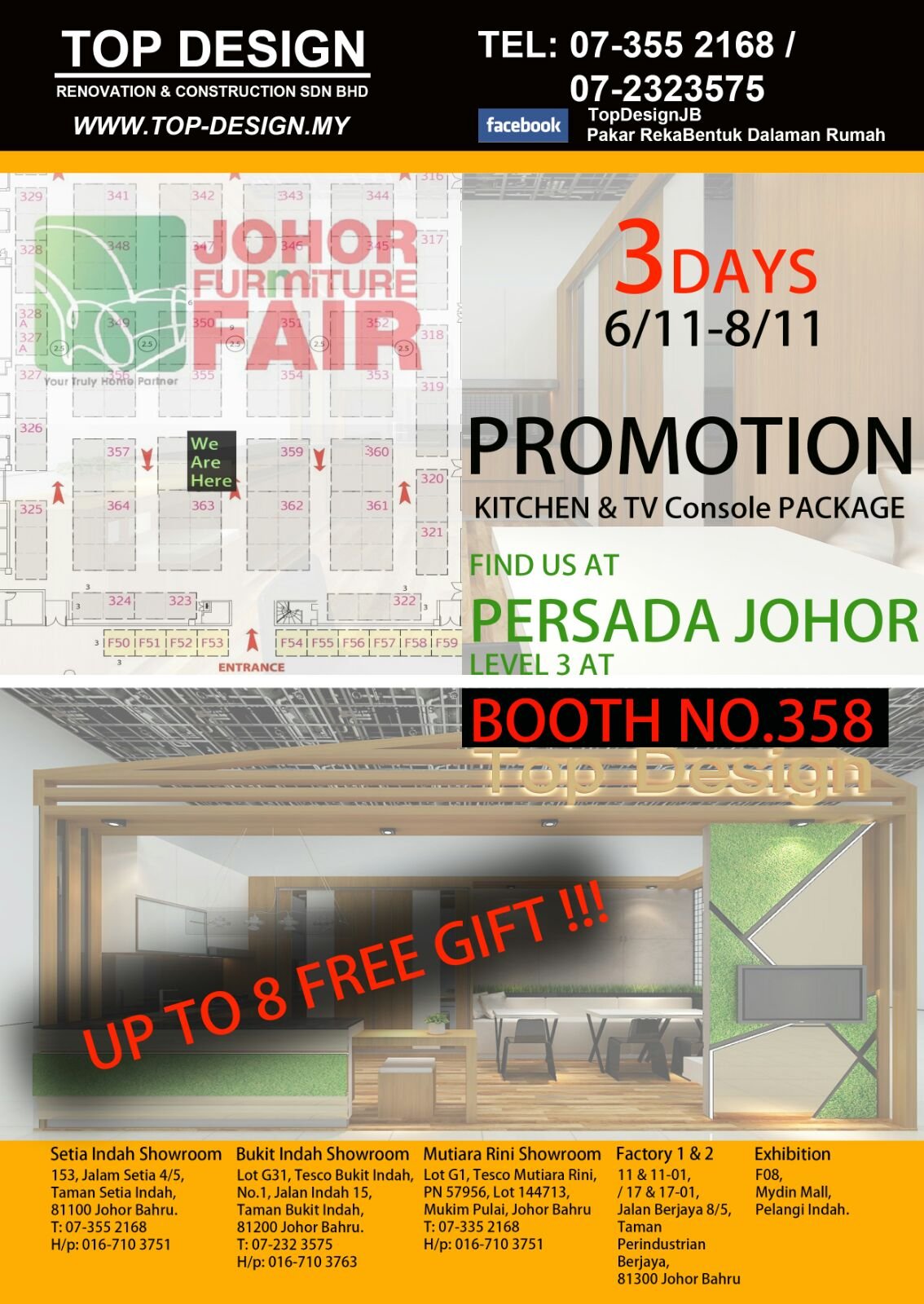 Special Offer + Free Gifts just at Persada Furniture Fair Level 3 Booth 358 Special Offer + Free Gifts just at Persada Furniture Fair Level 3 Booth 358