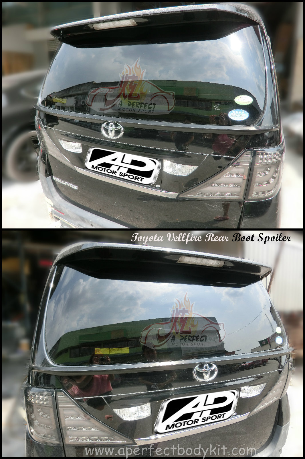 Toyota Vellfire Rear Boot Spoiler 