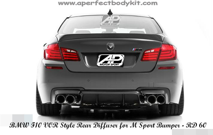 BMW 5 Series F10 Vor Style Rear Diffuser for M Sport Rear Bu